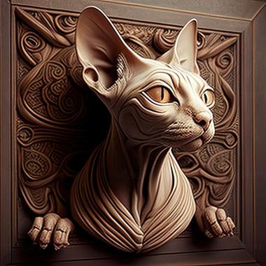3D model Sphynx cat (STL)